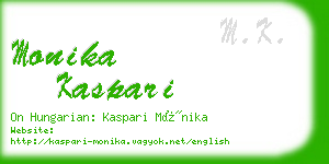 monika kaspari business card